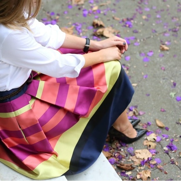 Anthropologie midi colorful skirt - Picture 2 of 5